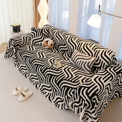 Black Elegance Chenille Sofa Cover : EM-SC-39
