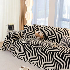 Black Elegance Chenille Sofa Cover : EM-SC-39
