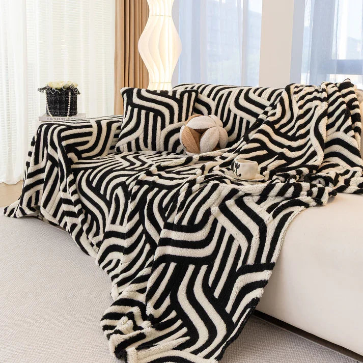 Black Elegance Chenille Sofa Cover : EM-SC-39