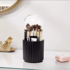 360° Rotating Makeup Brush Holder with Lid
