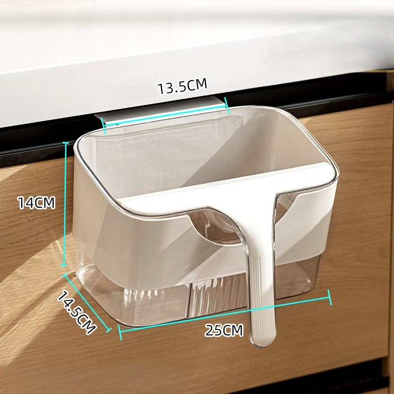 Cabinet Door Hanging Kitchen Waste Bin With Scrapper
