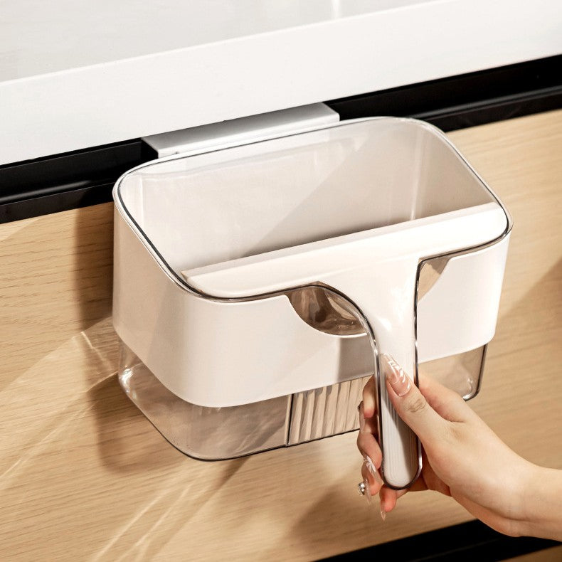 Cabinet Door Hanging Kitchen Waste Bin With Scrapper