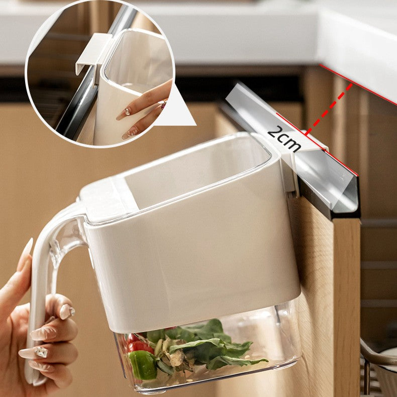 Cabinet Door Hanging Kitchen Waste Bin With Scrapper
