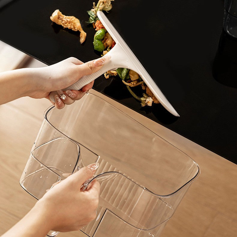 Cabinet Door Hanging Kitchen Waste Bin With Scrapper