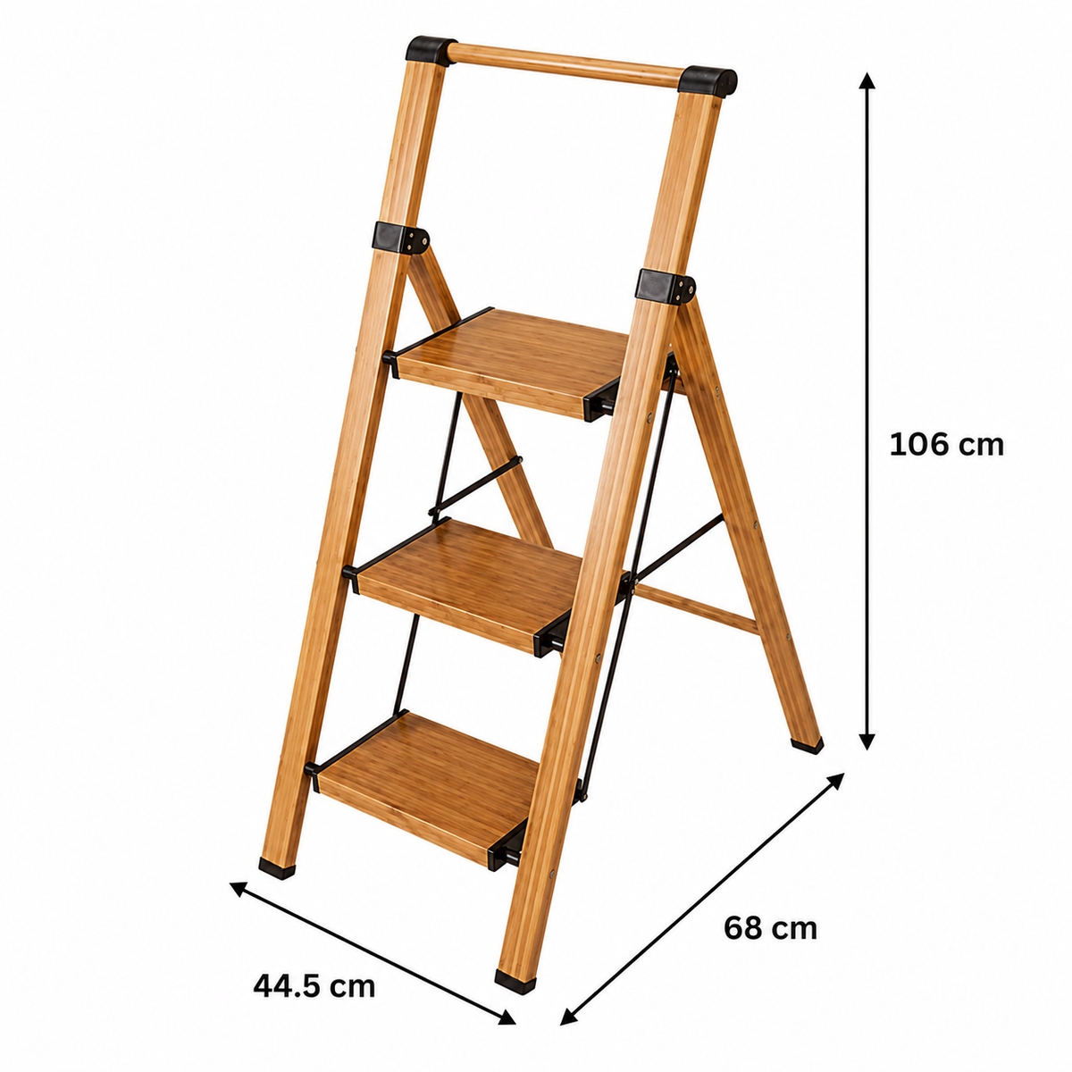 Anti-Slip Folding Ladder with Handrail
