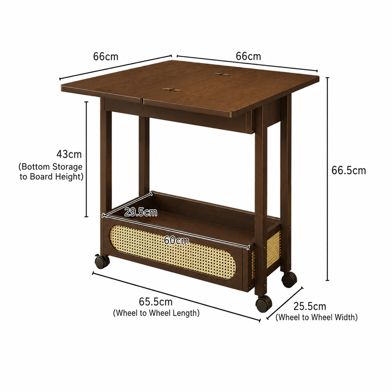 Convertible Sofa Sideboard and Adjustable Folding Table