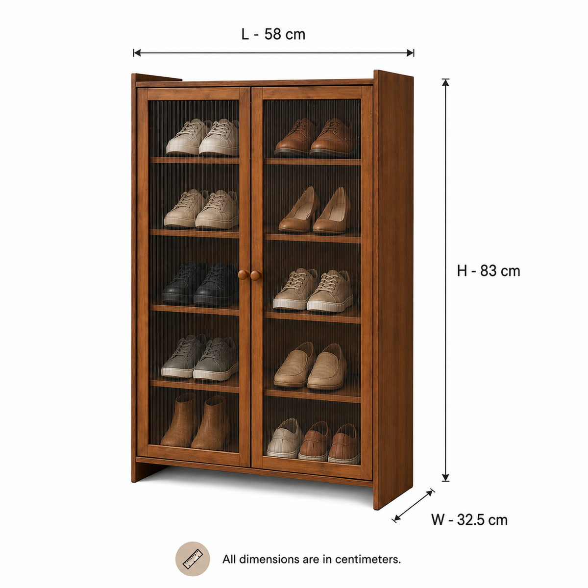 Entryway Multi-Layer Bamboo Shoe Storage Cabinet