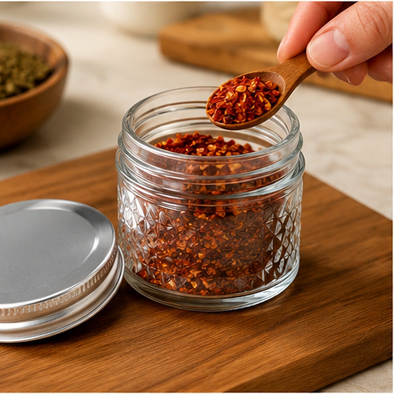 Glass Airtight Storage Jar with Sealing Lid (120ml)