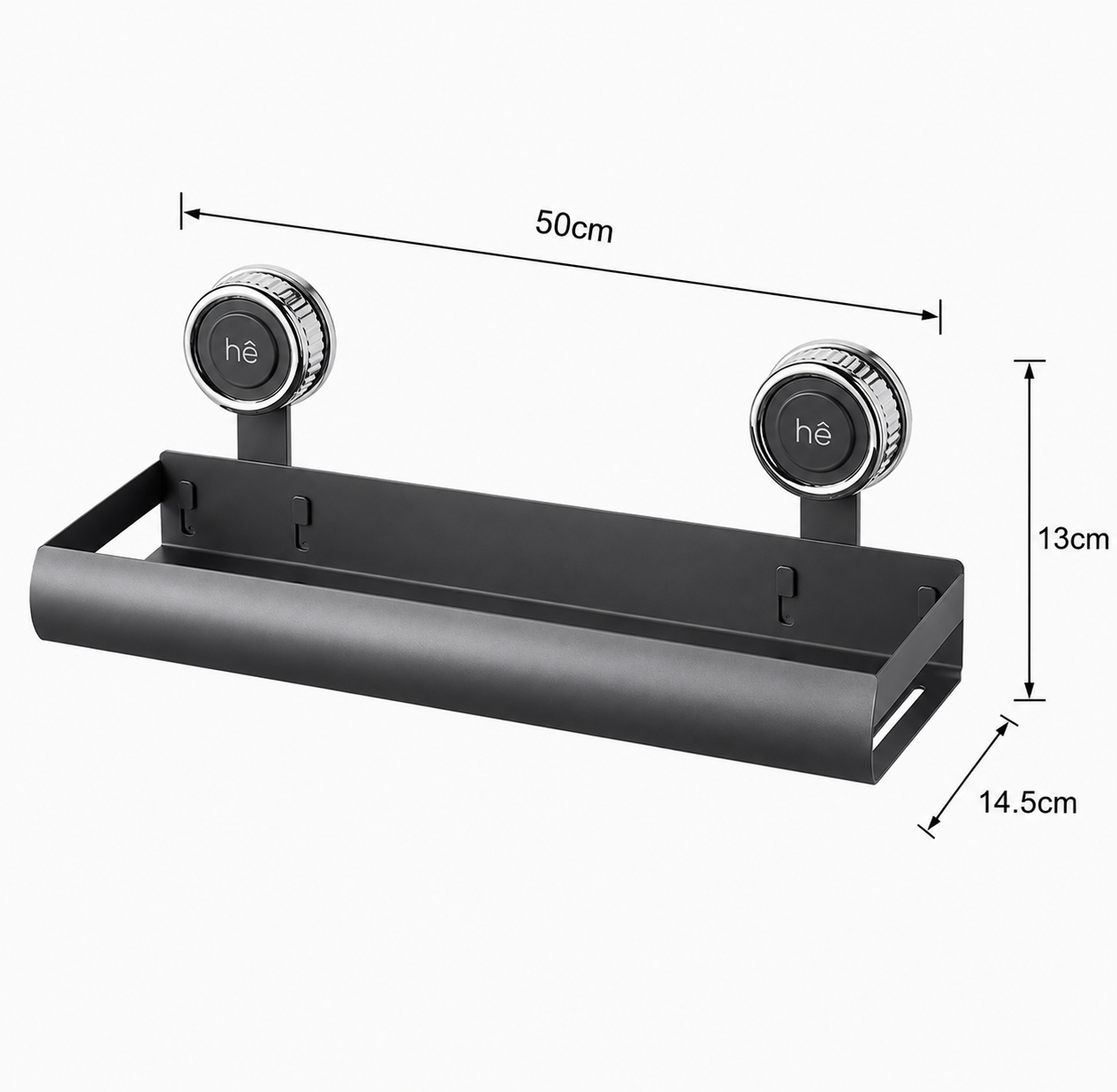 Carbon Steel Bathroom Storage Rack with Suction Cup