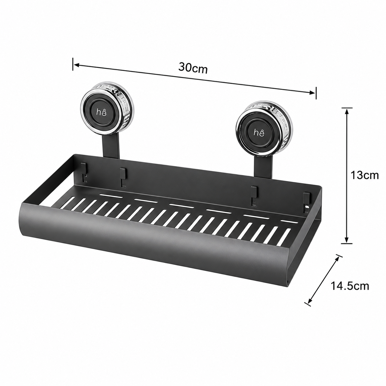 Carbon Steel Bathroom Storage Rack with Suction Cup