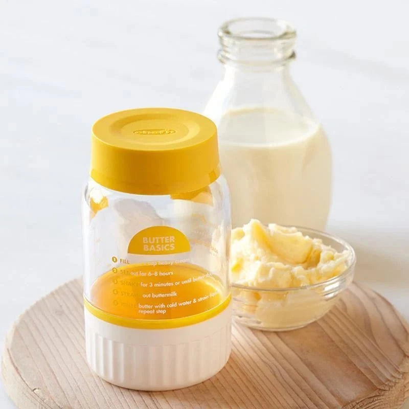 Compact Handheld Butter Making Container With Ramekin(400ml)
