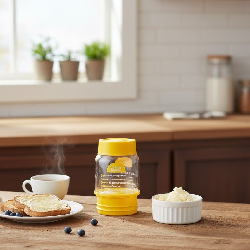 Compact Handheld Butter Making Container With Ramekin(400ml)