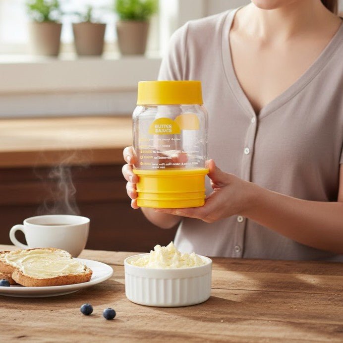 Compact Handheld Butter Making Container With Ramekin(400ml)