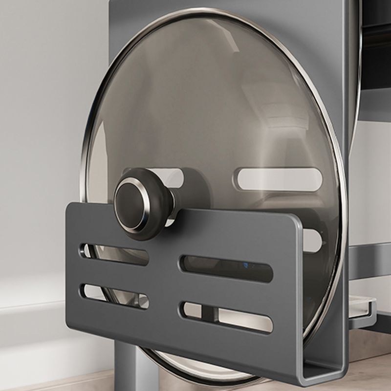Double-Layer Pull-Out Kitchen Microwave Oven Storage Rack