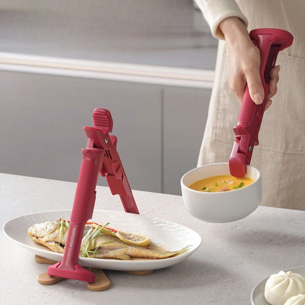 Dual Grip Silicone Multi-Angle Bowl Anti Scald Gripper