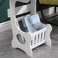 European Style White Round Side Table for Living Room