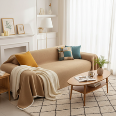 Brown Elegance Chenille Sofa Cover : EM-SC-44