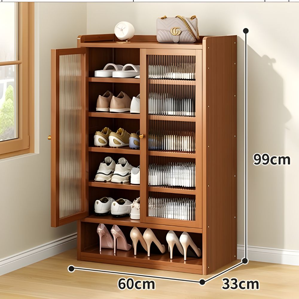 Entryway Multi-Layer Bamboo Shoe Storage Cabinet