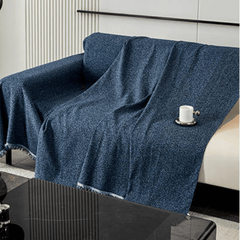 Elegance Chenille Sofa Cover : EM-SC-04 (Dark Blue)