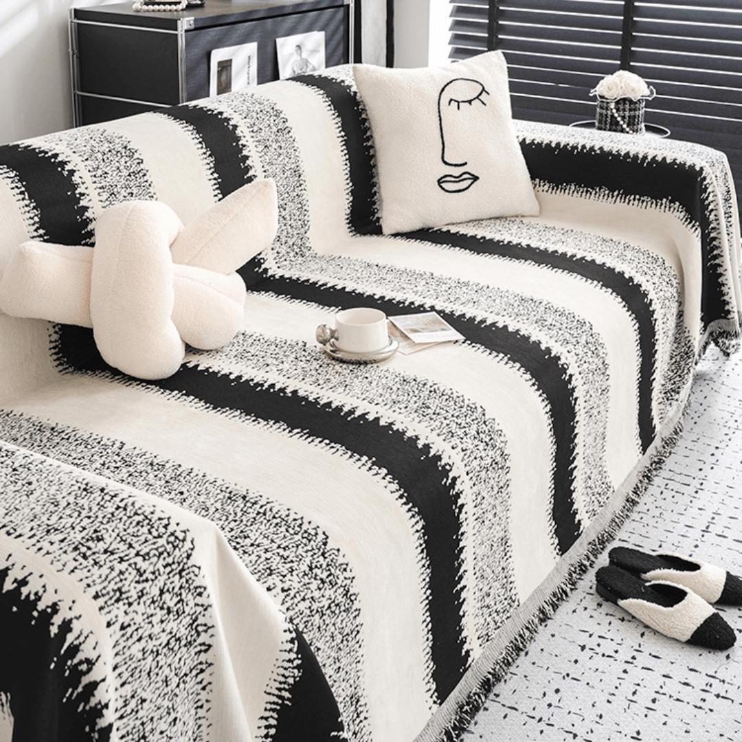 Elegance Chenille Sofa Cover :EM-SC-10 (Black)