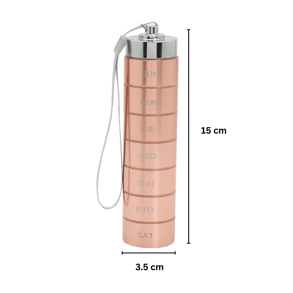 Aluminum Weekly Stackable 7-Day Medicine Container