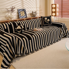 Black Elegance Chenille Sofa Cover : EM-SC-47