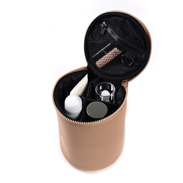 Cylindrical Cosmetic & Toiletry Storage Bag