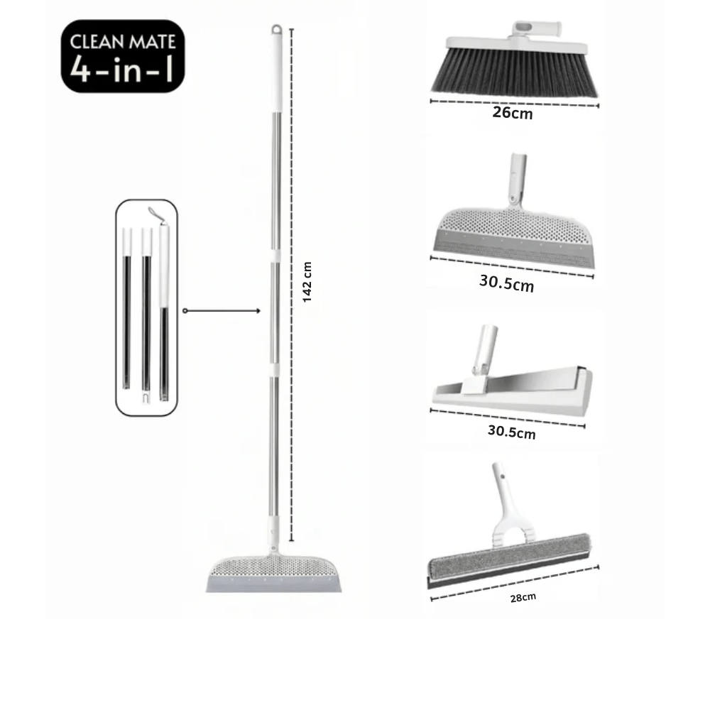 CleanMate 4-in-1 Home Cleaning Brush & Mop Kit