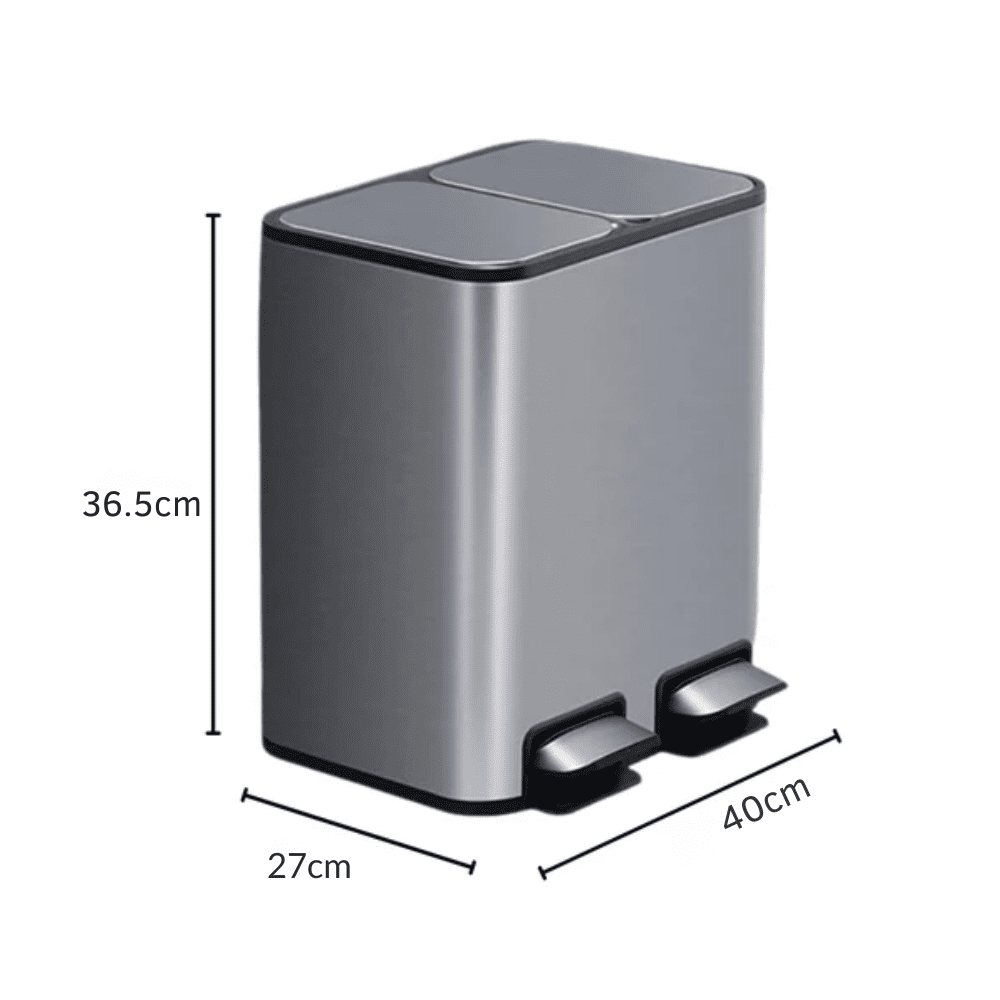 Dual Step Stainless Steel Trash Can (18L)