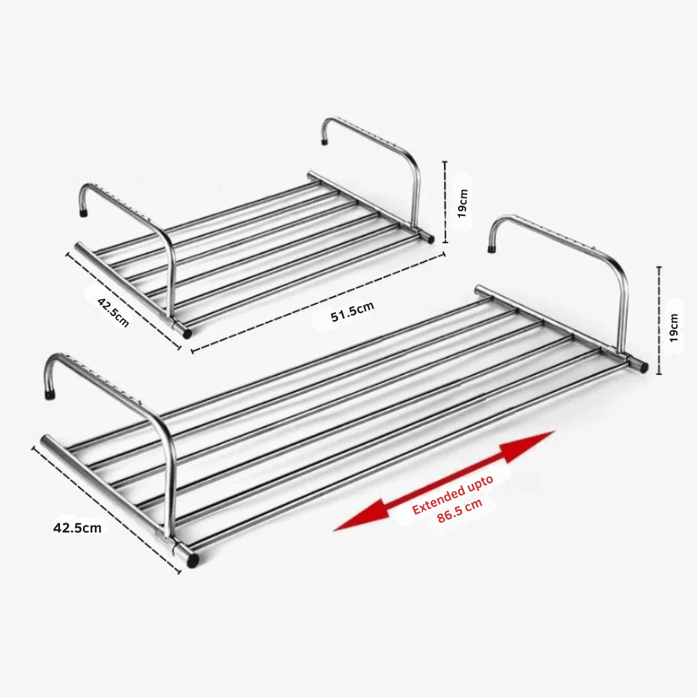 Easy Fit Balcony Clothes Hanger