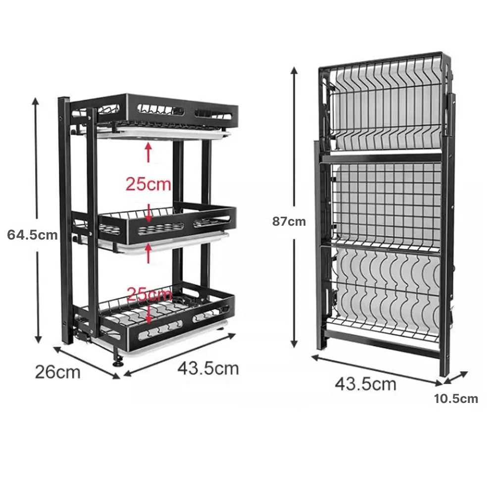 Deluxe 3-Tier Dish Drying Rack