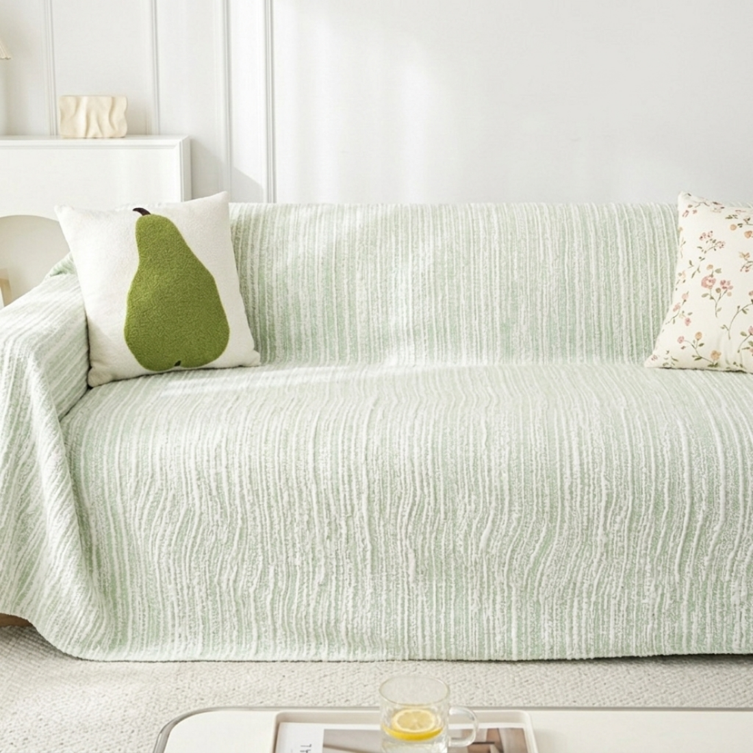Elegance Chenille Green Sofa Cover : EM-SC-40