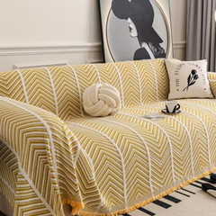 Elegance Chenille Yellow Sofa Cover : EM-SC-41