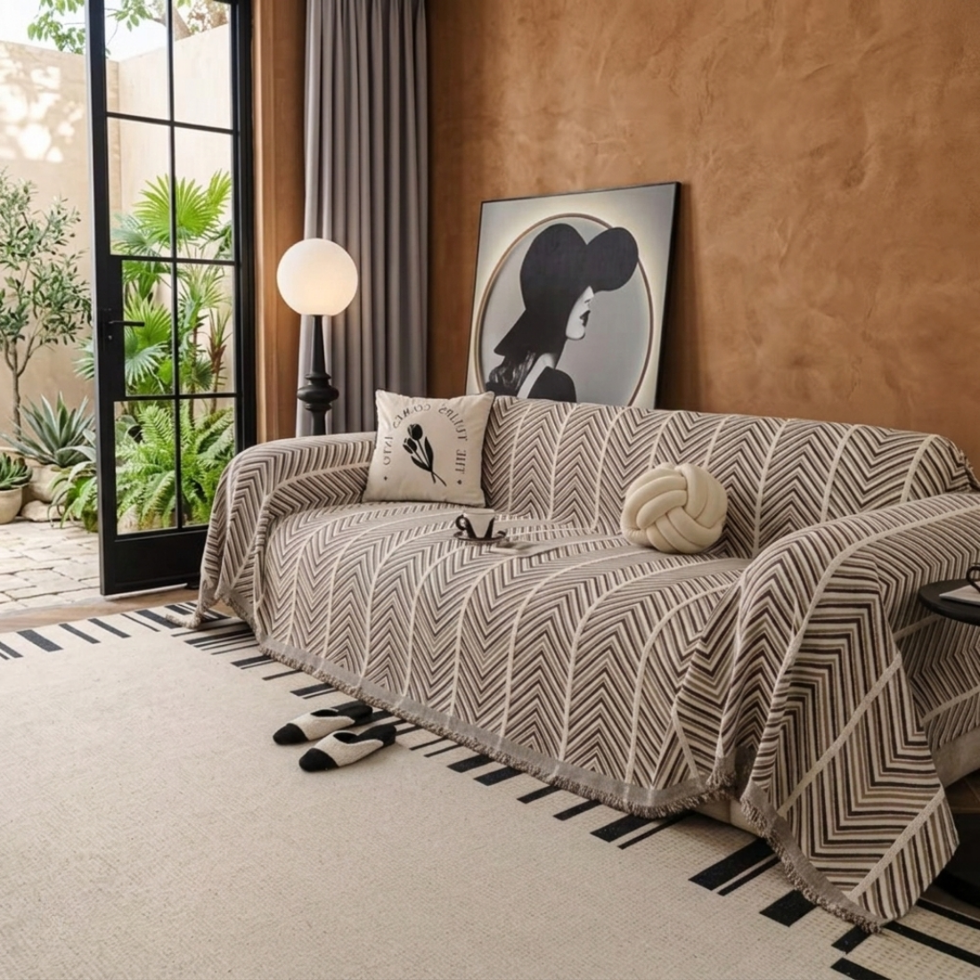 Elegance Chenille Coffee Sofa Cover : EM-SC-41