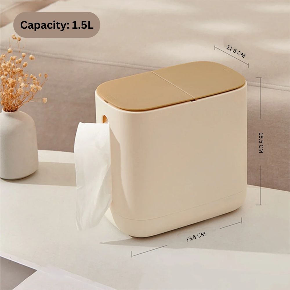 Elegant Floor Trash Can for Bathroom and Kitchen