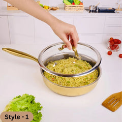 Deep Frying Honeycomb Pan with Lid