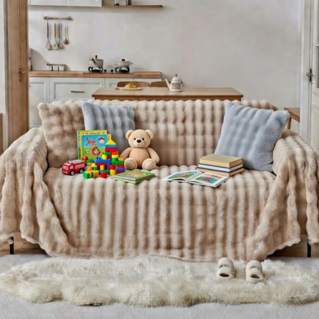 Coffee Elegance Chenille Sofa Cover : EM-SC-43