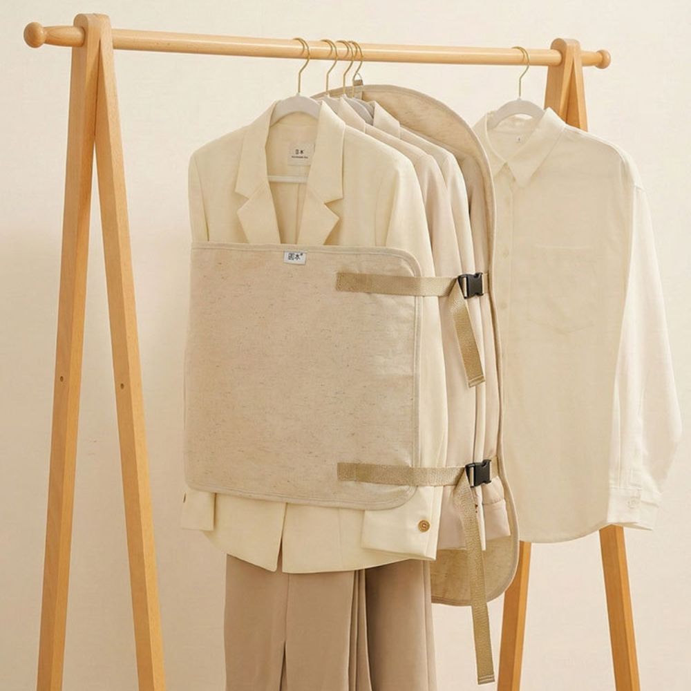 Dustproof Cotton Linen Wardrobe Compression Organizer
