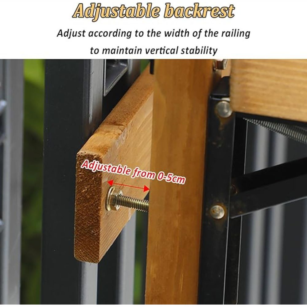 Adjustable Hanging Balcony Coffee and Flower Table