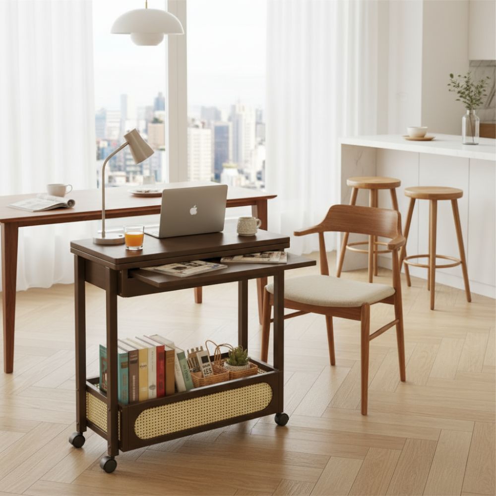 Convertible Sofa Sideboard and Adjustable Folding Table