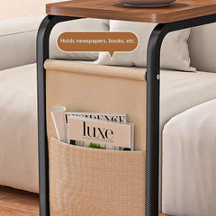 Double-Layer Wheeled Bedside Table for Modern Small Spaces