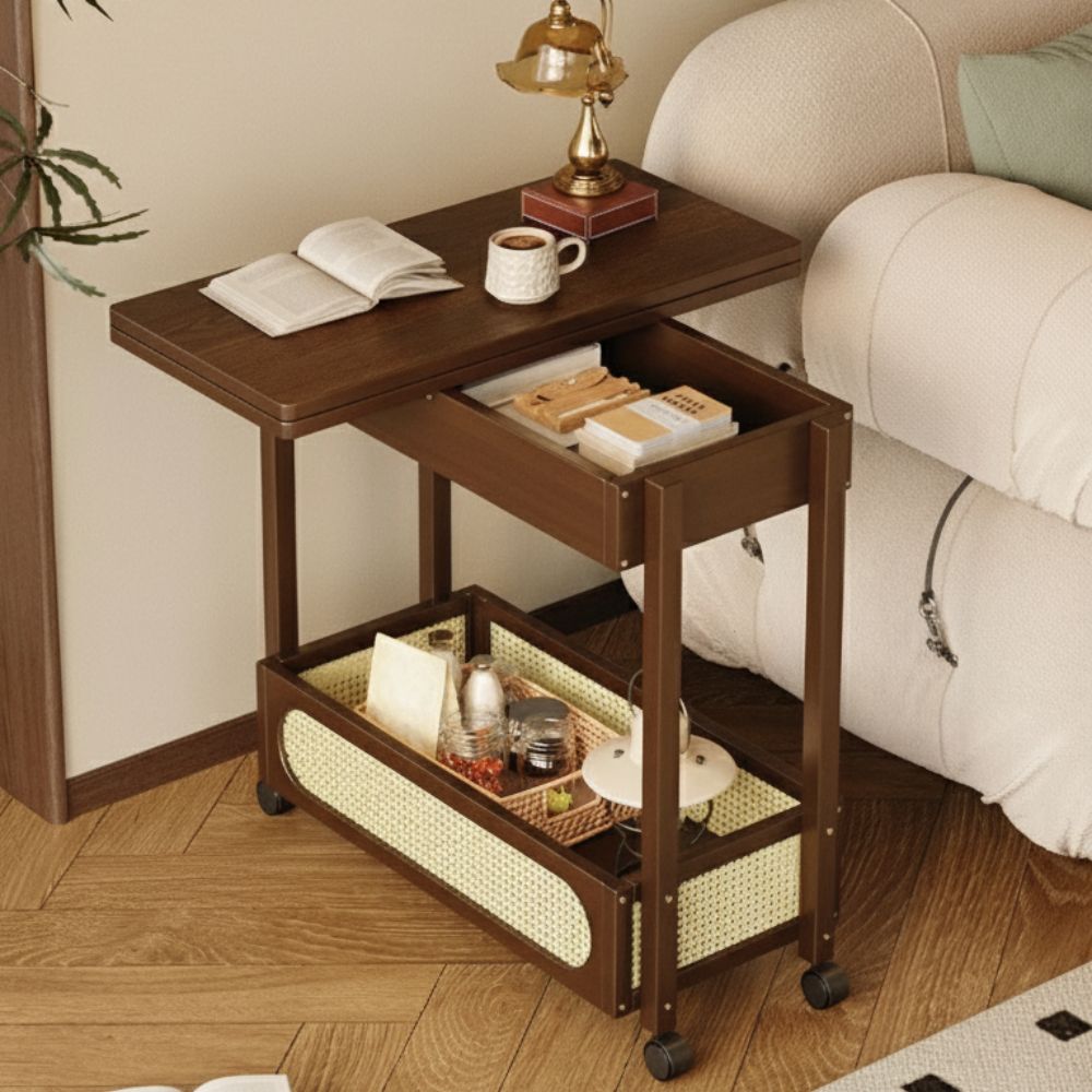 Convertible Sofa Sideboard and Adjustable Folding Table