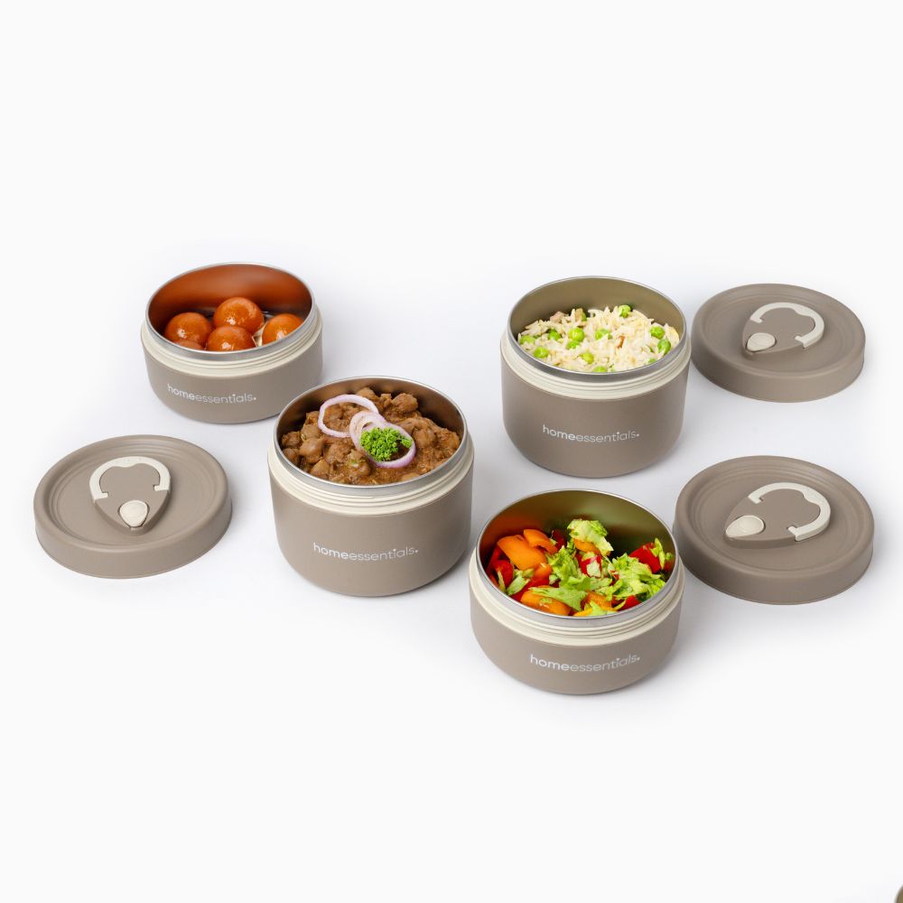 4 Pcs Portable Insulated Lunch Container Set with Bag