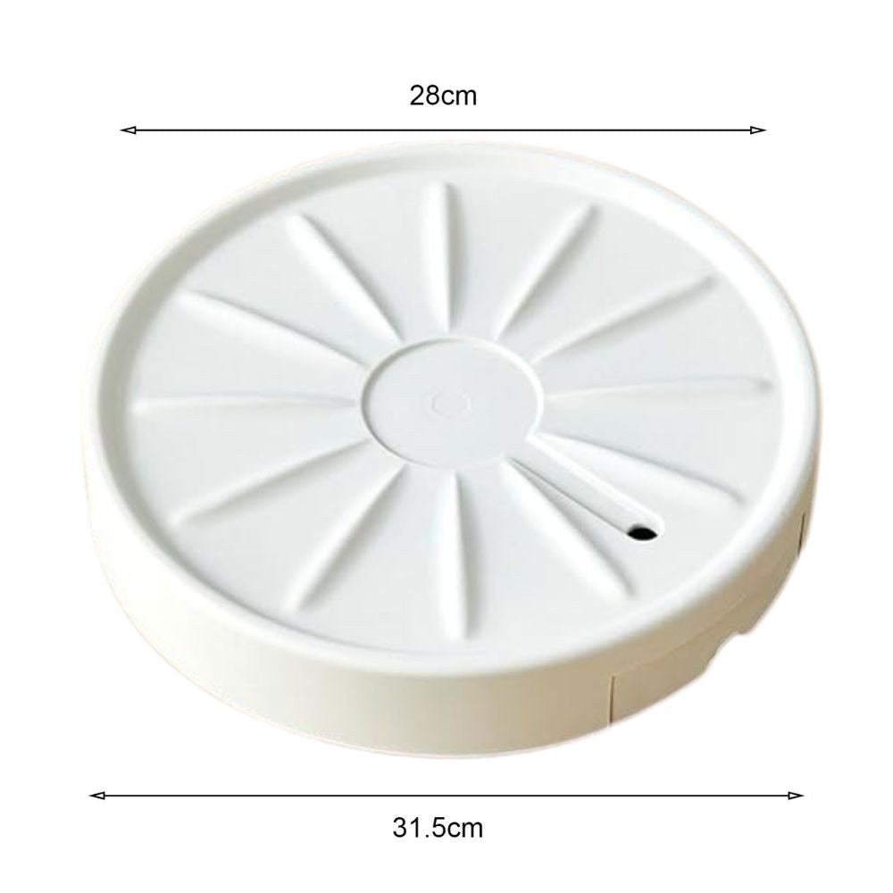 360° Wheeled Plant Pot Tray with Water Drainage Base
