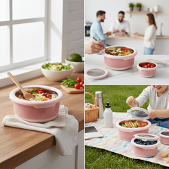 4 Stainless Steel Leakproof Stackable Food Storage Containers